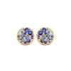 Mystigrey Calysta 18K Gold Plated Earrings for Women with Cubic Zirconia Blue