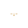 Calysta Blue Earrings in 18K Gold Plated, view 2