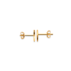 Moon Sun Matte Stud Earrings in 18K Gold Plated, view 2
