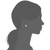 Moon Sun Matte Stud Earrings in 18K Gold Plated, view 5