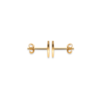 Moon Matte Stud Earrings in 18K Gold Plated, view 2