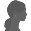 Moon Matte Stud Earrings in 18K Gold Plated, view 3