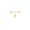 Tara Circle Earrings in 925 Sterling Silver Plated Rhodium or 18K Gold Plated, view 2