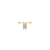 Shana Black Agate Stud Earrings in 18K Gold Plated, view 2