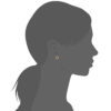Shana Black Agate Stud Earrings in 18K Gold Plated, view 5