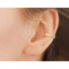 Load image into Gallery viewer, Mystigrey Crown 18K Gold Plated Cuff Earring Cubic Zirconia One Only
