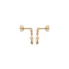 Mystigrey Adelaide 18K Gold Plated Dangle Earrings White Pink