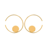 Mystigrey Lucy 18K Gold Plated Earrings for Women – Large Hoop and Dot