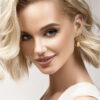 Lucy Large Dot Hoop Earrings in 18K Gold Plated, view 3