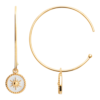 Ophelia White Hoop Earrings in 18K Gold Plated, view 3