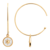 Load image into Gallery viewer, Mystigrey Ophelia 18K Gold Plated Hoop Earrings for Women White
