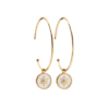 Mystigrey Ophelia 18K Gold Plated Hoop Earrings for Women White