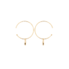 Mystigrey Ophelia 18K Gold Plated Hoop Earrings for Women White