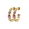 Load image into Gallery viewer, Mystigrey Jasmin 18K Gold Plated Hoop Earrings for Women Pastel Color
