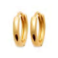 Kali Huggie Hoop Earrings 12 mm, 18K Gold Plated