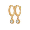 Dana Hoop Earrings in 925 Sterling Silver Plated Rhodium or 18K Gold Plated, view 7