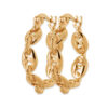 Carter Hoop Earrings in 925 Sterling Silver Plated Rhodium or 18K Gold Plated, view 5
