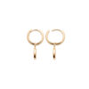 Mystigrey Amie 18K Gold Plated Dangle Hoops Earrings Cubic Zirconia