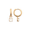 Mystigrey Adelaide 18K Gold Plated Huggie Hoops Earrings White