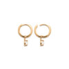 Mystigrey Adelaide 18K Gold Plated Huggie Hoops Earrings White