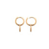 Amelia Huggie Hoop Earrings in 925 Sterling Silver Plated Rhodium or 18K Gold Plated, view 6