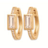 Leticia Hoop Earrings in 925 Sterling Silver Plated Rhodium or 18K Gold Plated, view 15