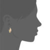 Leticia Hoop Earrings in 925 Sterling Silver Plated Rhodium or 18K Gold Plated, view 11
