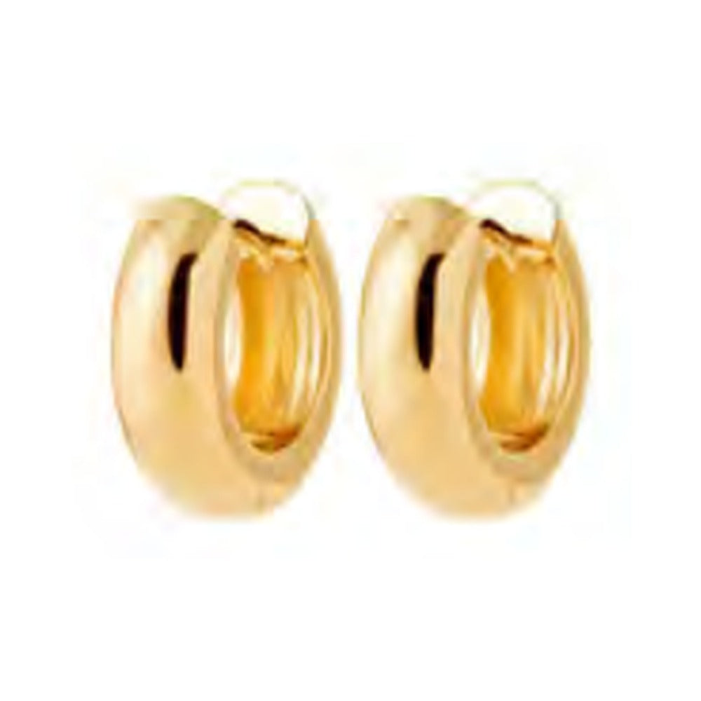 Bianca Chunky Hoop Earrings 15 mm, 18K Gold Plated
