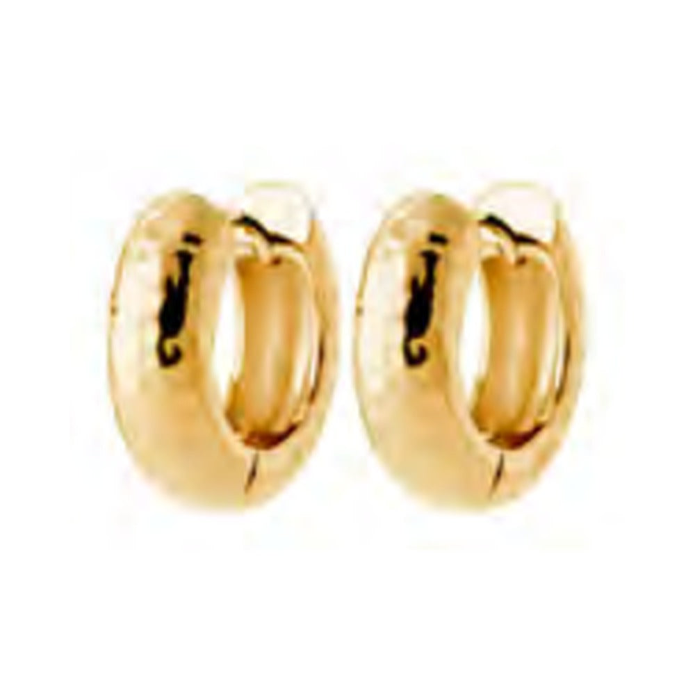 Bianca Hammered Hoop Earrings, 18K Gold Plated