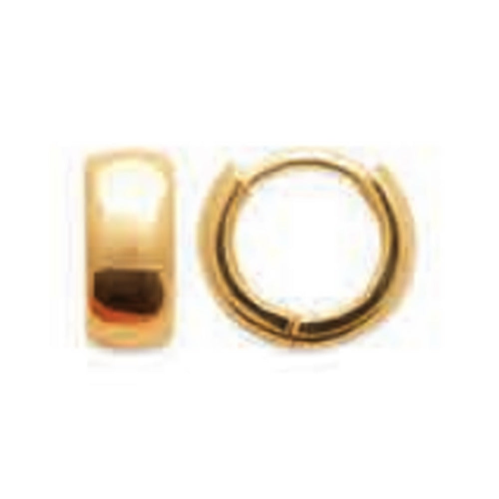 Nova Wide Huggie Hoop Earrings, 18K Gold Plated