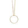 Lola Circle Pendant in 925 Sterling Silver Plated Rhodium or 18K Gold Plated