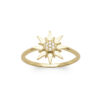 Mystigrey Sun Geo 18K Gold Plated Ring Cubic Zirconia