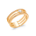 Hannah .925 Sterling Silver Plated Rhodium Ring Cubic Zirconia