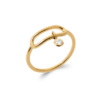 Mystigrey Mackenzie 18K Gold Plated Ring with Cubic Zirconia
