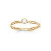 Chaya .925 Sterling Silver Plated Rhodium and18K Gold Plated Ring Cubic Zirconia