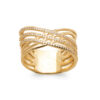 Load image into Gallery viewer, Valentina .925 Sterling Silver Plated Rhodium and 18K Gold Plated Ring Cubic Zirconia
