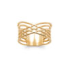 Valentina .925 Sterling Silver Plated Rhodium and 18K Gold Plated Ring Cubic Zirconia