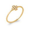 Maria .925 Sterling Silver Plated Rhodium and 18K Gold Plated Ring Cubic Zirconia