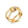 Load image into Gallery viewer, Mystigrey Nyla 18K Gold Plated Ring Cubic Zirconia
