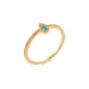 Amelia .925 Sterling Silver Plated Rhodium and 18k Gold Plated Ring Cubic Zirconia