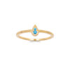 Amelia .925 Sterling Silver Plated Rhodium and 18k Gold Plated Ring Cubic Zirconia