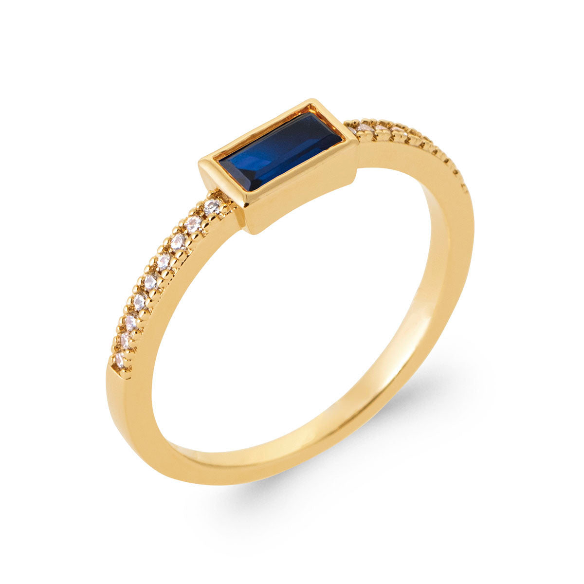 Leticia .925 Sterling Silver Plated Rhodium Ring Beige Cubic Zirconia