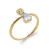 Load image into Gallery viewer, Paulina .925 Sterling Silver Plated Rhodium and 18k Gold Plated Ring Cubic Zirconia
