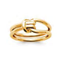 Kira Knot Ring, 18K Gold Plated