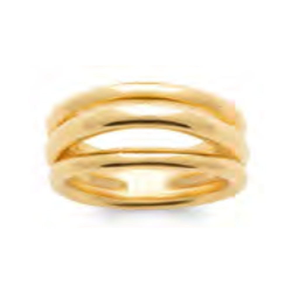 Thea Triple Band Ring, 18K Gold Plated