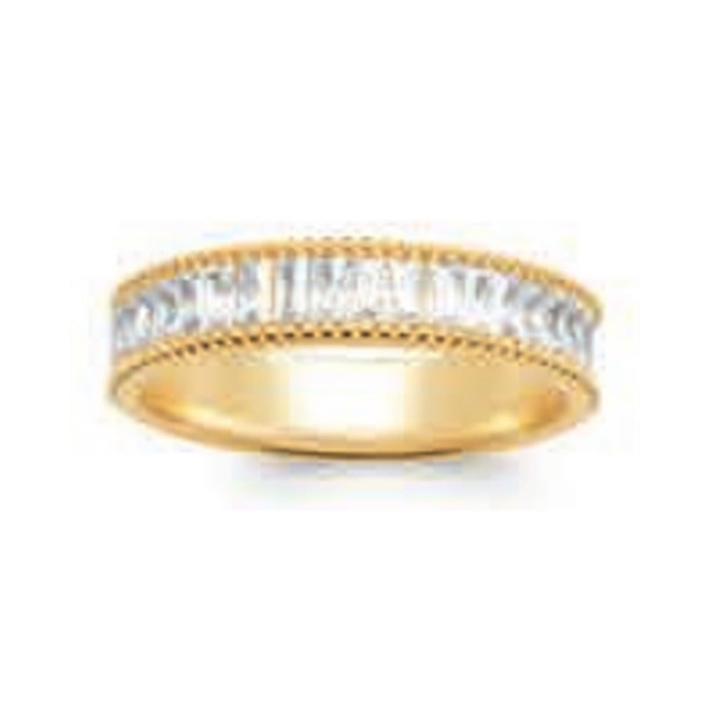 Vera Baguette Ring, 18K Gold Plated
