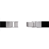 Men's Lorenzo Black Leather Wrap Bracelet in Stainless Steel, view 3
