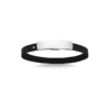 Mystigrey Alex Stainless Steel Single Wrap Black Leather Bracelet for Men