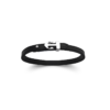 Load image into Gallery viewer, Mystigrey Mateo Stainless Steel Single Wrap Black Leather Bracelet for Men
