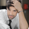 Men's Zach Bangle in Stainless Steel, view 4